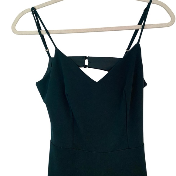 Lulus women’s emerald green jumpsuit open back details size XS formal wedding - Picture 4 of 8